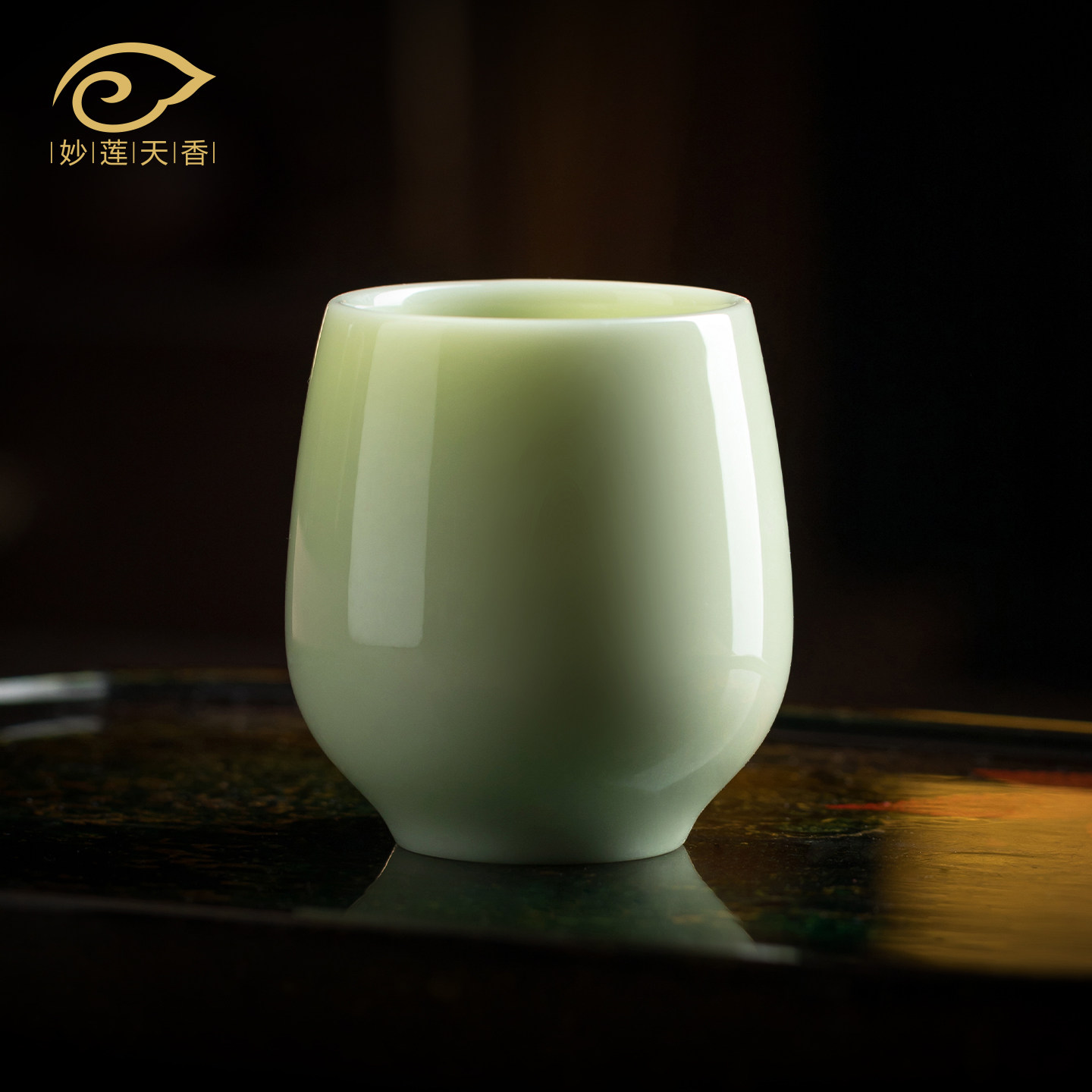 妙莲天香冰种玉瓷《千峰翠》主人杯个人专用高端陶瓷茶具茶杯送礼,餐饮具,茶杯,淘宝优惠券,粉丝福利购,淘宝优惠卷