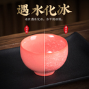 大师手工汝窑遇水化冰粉色主人杯茶杯高档个人专用陶瓷茶具品茗杯