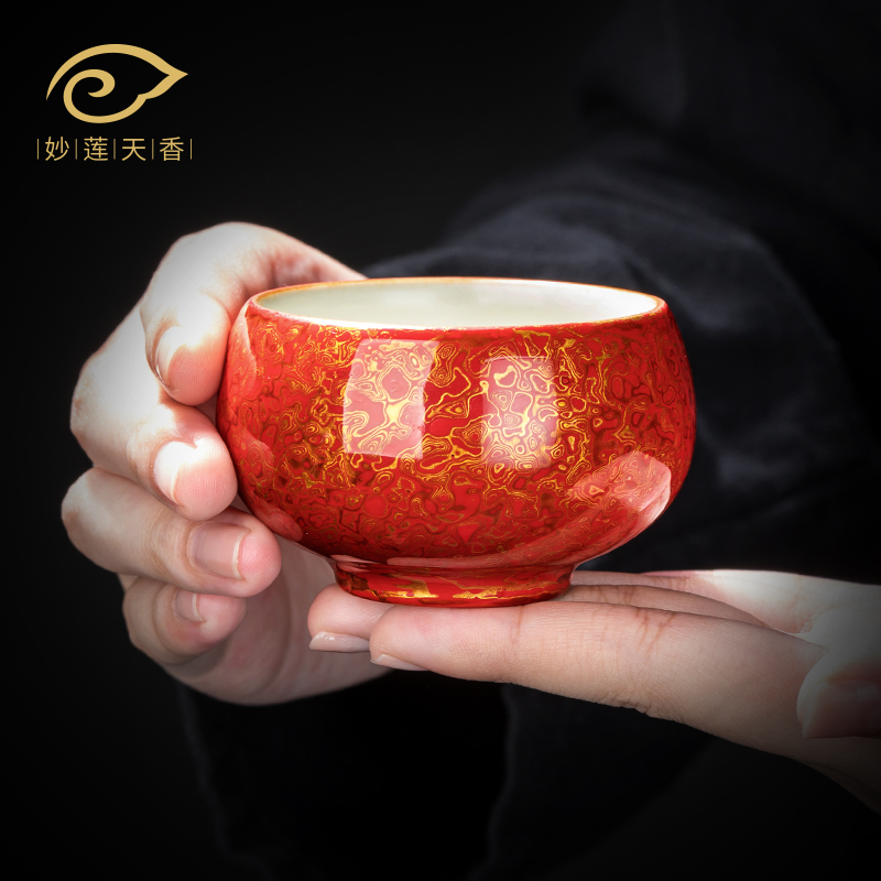 纯手工制作非遗大漆汝窑主人杯