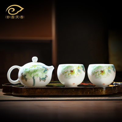 庄晓明老师手绘茶壶茶杯套装