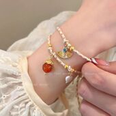 A「她非池物」闪钻西太后土星手链女小众设计学生镂空心形手饰