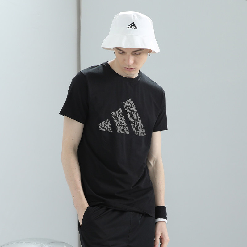 阿迪达斯adidas短袖男女款夏季透气运动T恤休闲宽松圆领上衣半袖