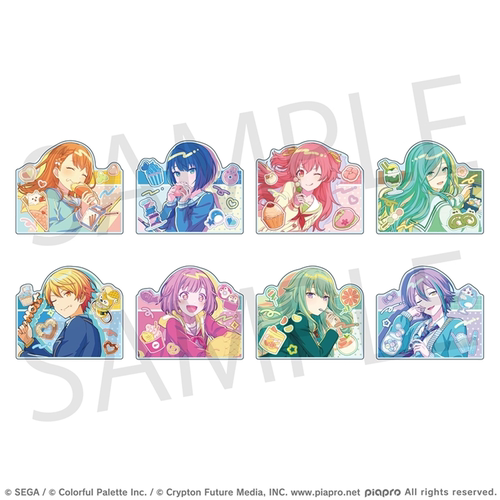 世界计划多彩舞台插画亚克力徽章