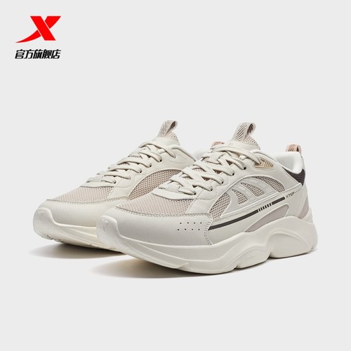 特步网面透气情侣老爹鞋