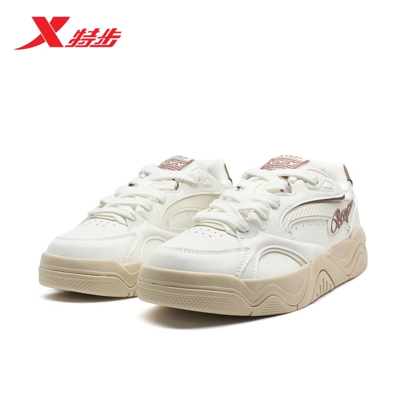 特步锯齿鞋2025冬季新款女鞋板鞋革面保暖休闲鞋运动鞋门店同款鞋,运动鞋new,板鞋,淘宝优惠券,粉丝福利购,淘宝优惠卷