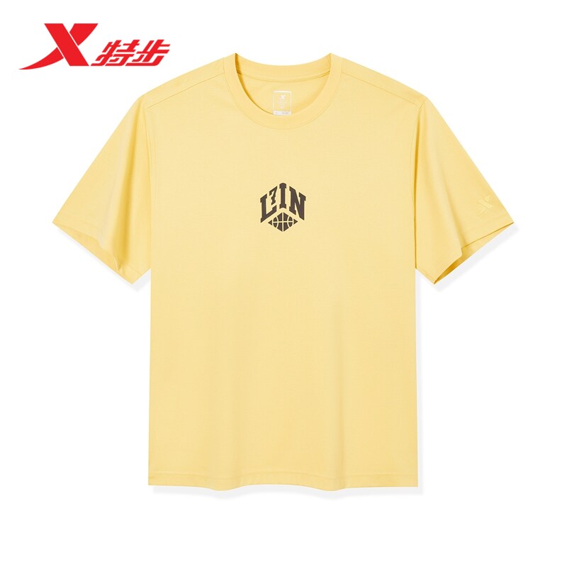特步篮球短袖男2026年夏季新款官方短袖T恤运动服男974229010311