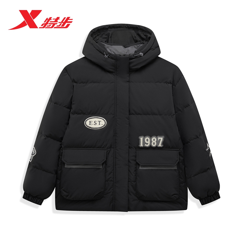 特步保暖秋冬棉服外套