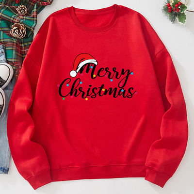 欧美女装秋冬加绒宽松卫衣