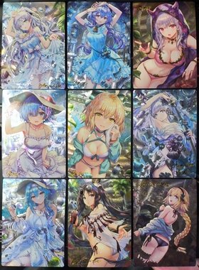 动漫美女卡片收藏卡牌torino画师二次元美少女卡片原神同人粗闪卡