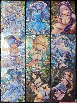 动漫美女卡片收藏卡牌torino画师二次元美少女卡片原神同人粗闪卡