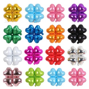 四叶草铝膜气球拱门装饰店铺开业结婚节日门店商场活动场景布置