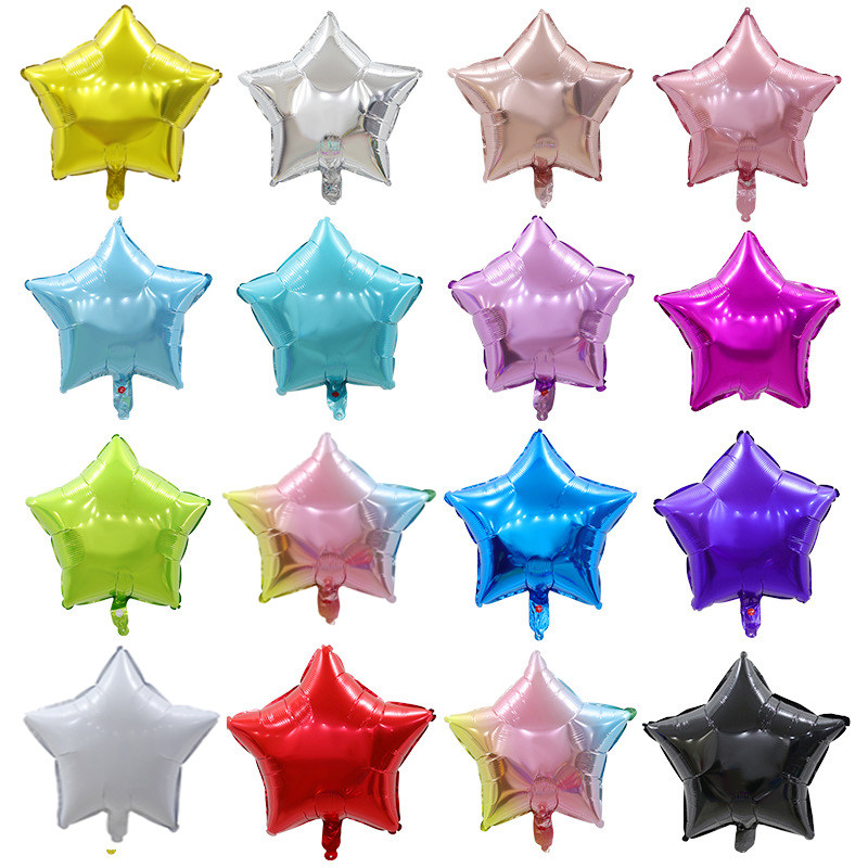18寸五角星铝膜气球星星铝箔求婚庆生日派对装饰商场学校活动布置