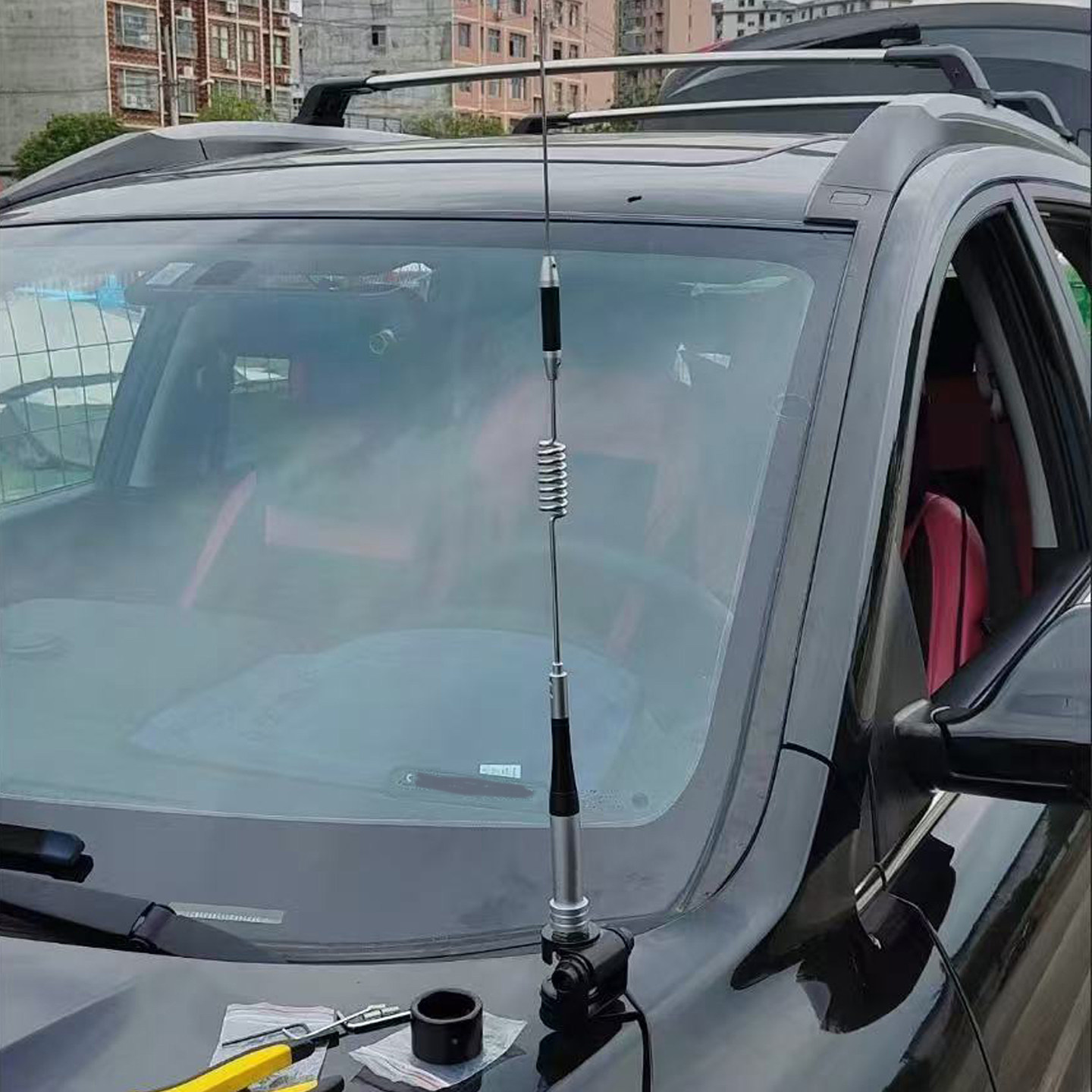 车载电台UV双段SG-507车手台高增益对讲机天线越野自驾游苗子夹边