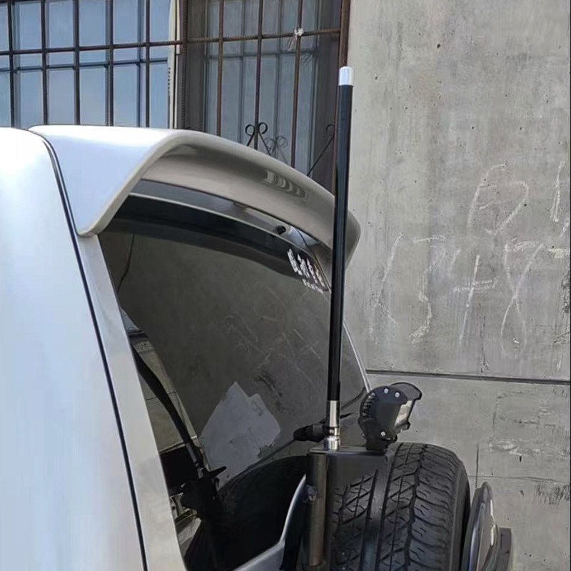 越野车载电台玻璃钢天线车台通用粗壮苗子UV双段对讲机高增益棒子