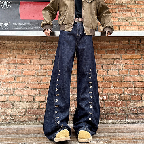 男女潮流休闲宽松直筒阔腿长裤