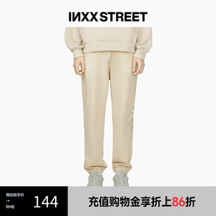 男宽松针织束脚休闲长裤 23春新印花卫裤 inxxstreet 男 明星同款