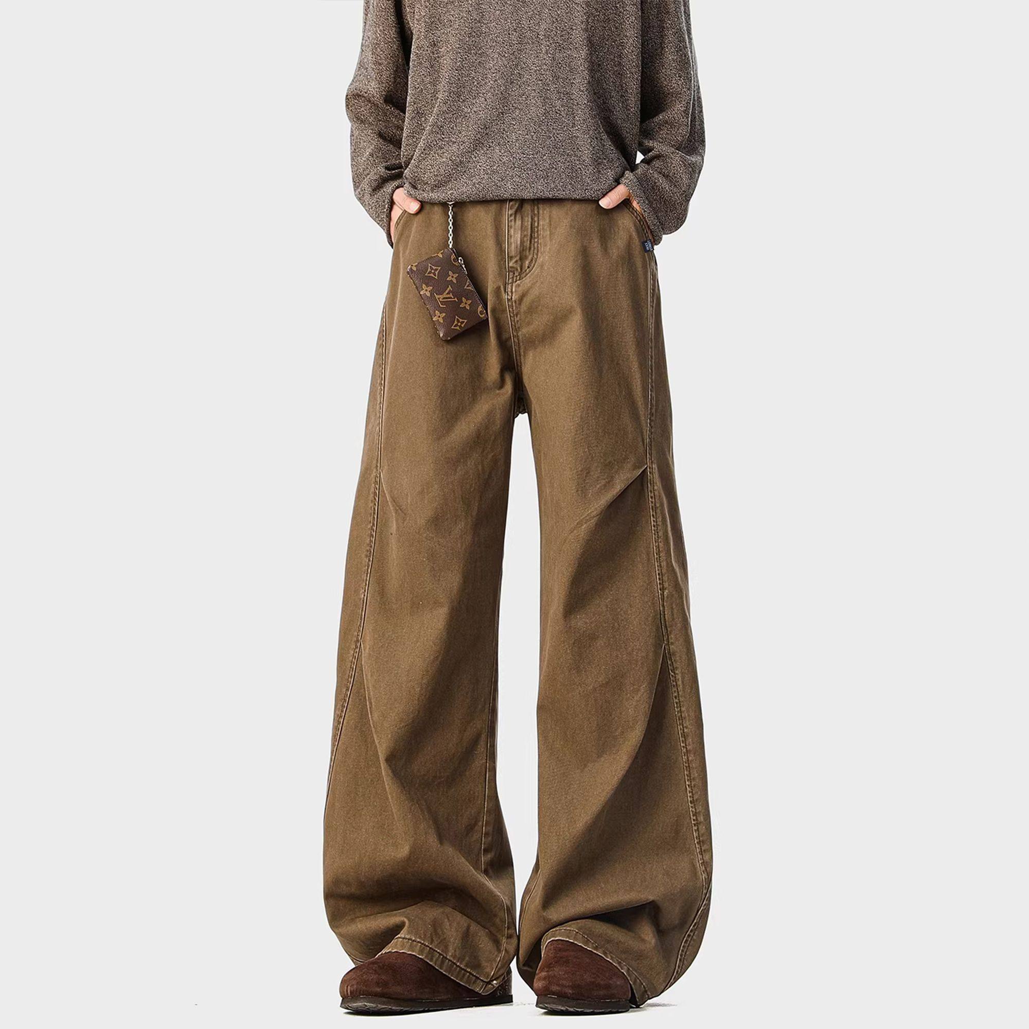 INXX STREET美式褶皱伞兵弯刀工装裤男士春季新款宽松阔腿休闲裤,男装,休闲裤,淘宝优惠券,粉丝福利购,淘宝优惠卷