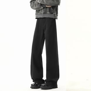 STREET美式 宽松休闲百搭直筒裤 高街纯色牛仔裤 新款 男秋冬季 INXX