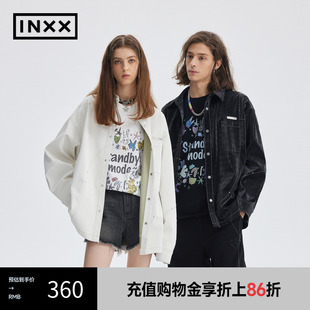 APE3140822 INXX APYD潮牌新品 宽松休闲夹克拼接外套男女同款