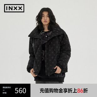反光印花羽绒服情侣短外套APD4151660 INXX APYD 潮牌冬新品