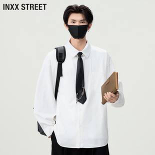 男生百搭舒适大码 衬衣衬衫 男装 韩版 帅气 INXX 春秋款 STREET正品