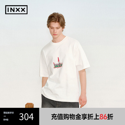 【INXX】乐队TEE风格主题印花短袖T恤廓形上衣男女同款XRF2011008