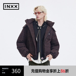 满印印花棉服情侣短外套XMD4161560 INXX Standby 潮牌冬新品