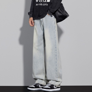 宽松水洗宽松休闲裤 INXX 2025新款 男士 潮流 STREET直筒加绒牛仔裤