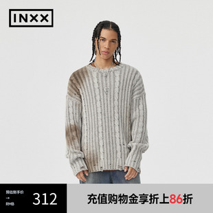 男女同款 复古感破洞针织衫 INXX 毛衣APE4060886 APYD潮牌新品