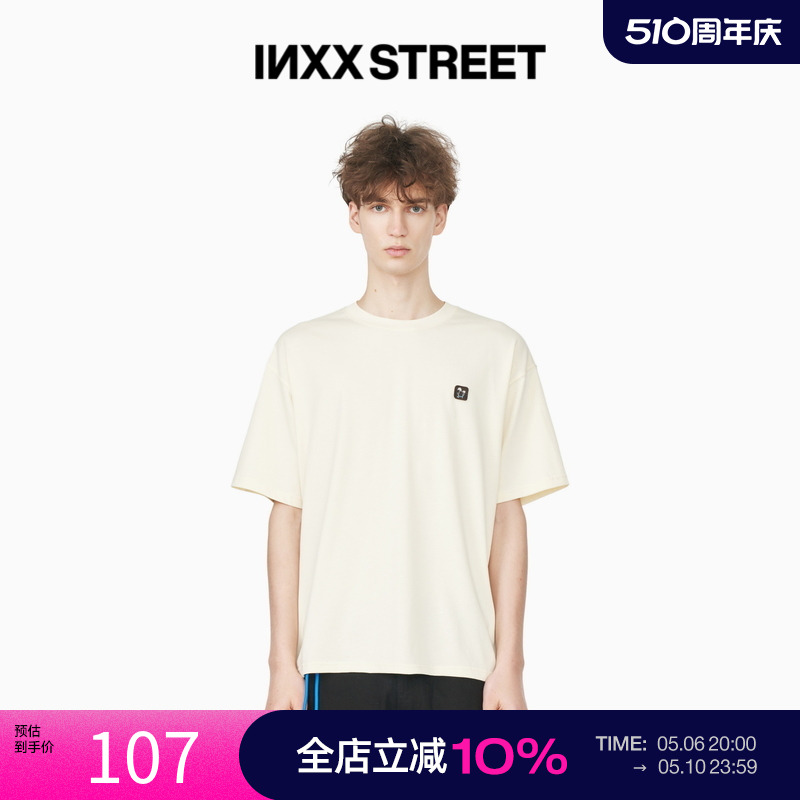 潮牌短袖T恤inxxstreet宽松