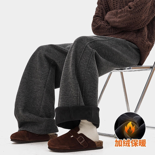 冬季 复古加绒裤 休闲裤 新款 INXX 直筒宽松休闲保暖长裤 STREET美式