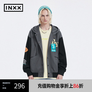 连帽卫衣秋新品 潮流拼接开衫 INXX 情侣XMD3100922 Standby