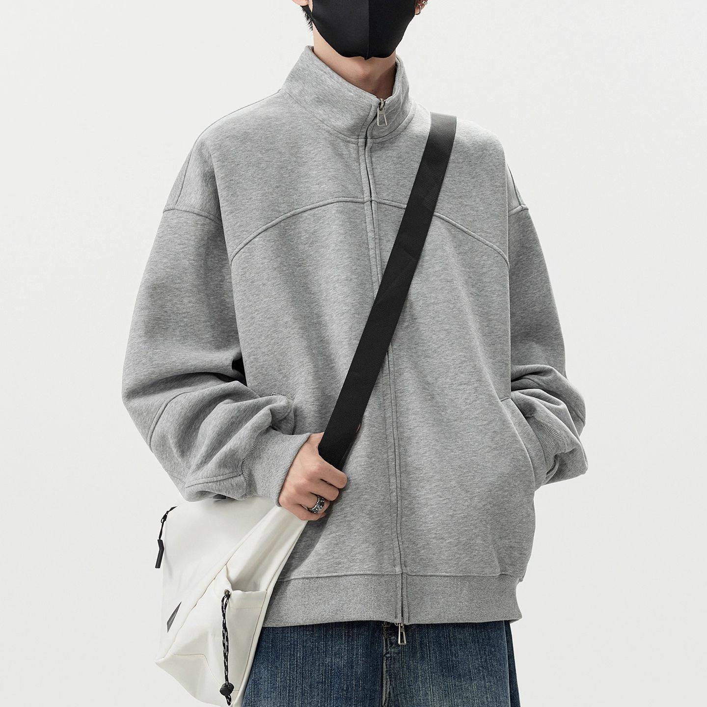 INXX STREET美式结构立领卫衣男士秋季高级感情侣外套2025新款潮