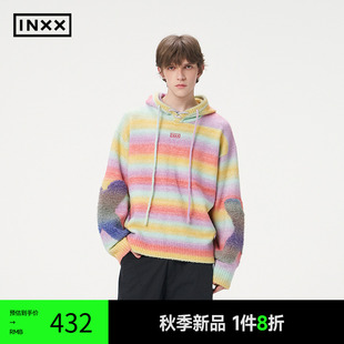 INXX 女 彩色渐变圈圈纱针织衫 口毛衣男XRF3061291 提花袖