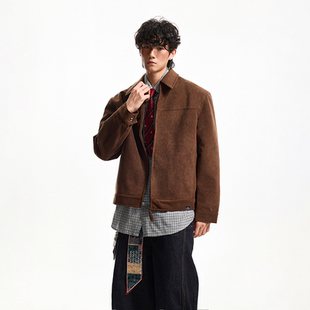 2025秋冬新款 复古夹克男士 高级简约设计感外套潮 STREET美式 INXX