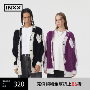 INXX 爱心提花开衫 APYD潮牌新品 毛衣APE4060857 针织衫 男女同款