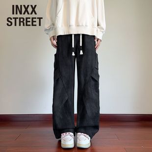 秋冬休闲青少年卫裤 INXX 子男士 裤 STREET灯芯绒扎染加绒重磅工装