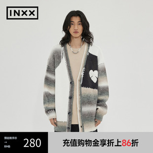 INXX 潮牌冬新品 ALLPICK 情侣毛衣APD4061599 拼接开衫 针织衫