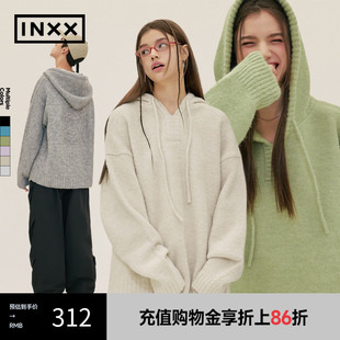 情侣慵懒风毛衣XMD3060925 INXX Standby 潮牌宽松连帽针织衫
