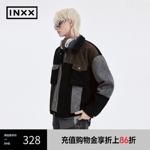 情侣上衣XMD3140926 INXX Standby 潮流拼接休闲外套秋新品