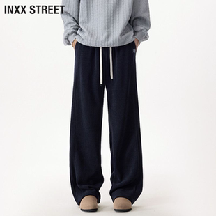 STREET美式 宽松垂感直筒休闲长裤 加绒重磅卫裤 秋冬新款 男士 INXX