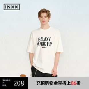 XRF2011023 INXX 225g轻薄面料短袖 T恤纯色字母印花上衣情侣款