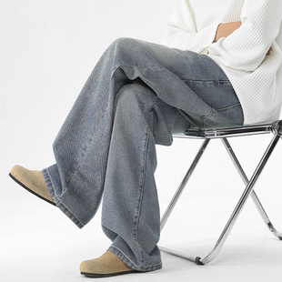 男士 牛仔裤 秋冬季 2025新款 INXX 复古宽松直筒阔腿裤 STREET美式