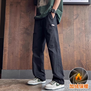 STREET美式 潮牌宽松直筒阔腿裤 高街工装 潮牌男秋冬款 休闲裤 INXX