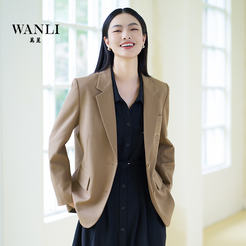 万丽长袖学院风韩版西装气质显瘦