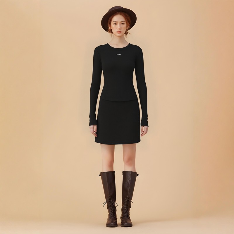 万丽（服饰）女士柔软细罗纹圆领套头修身长袖T恤,女装/女士精品,T恤,淘宝优惠券,粉丝福利购,淘宝优惠卷