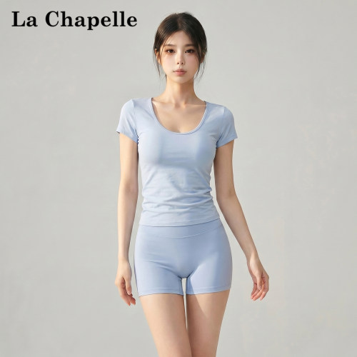 拉夏贝尔速干透气瑜伽T恤女