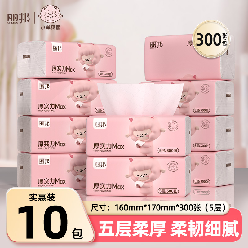 丽邦抽纸大尺寸家用餐巾纸