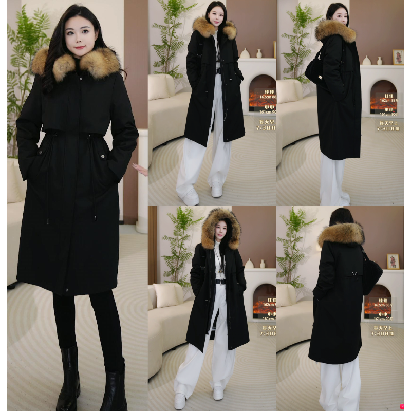 【原2899极寒系列丨90白鸭绒】显瘦长款外套NOF577-SZ10008