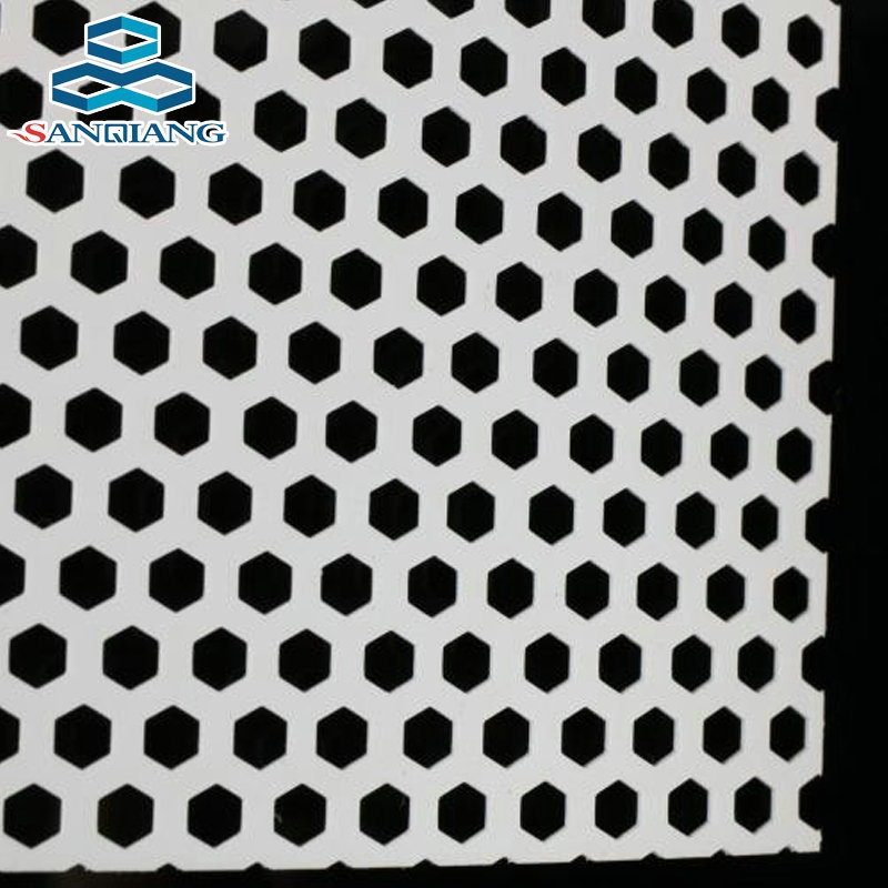 不锈钢六角冲孔网 304六边形穿孔筛网幕墙装饰蜂窝状金属洞洞板